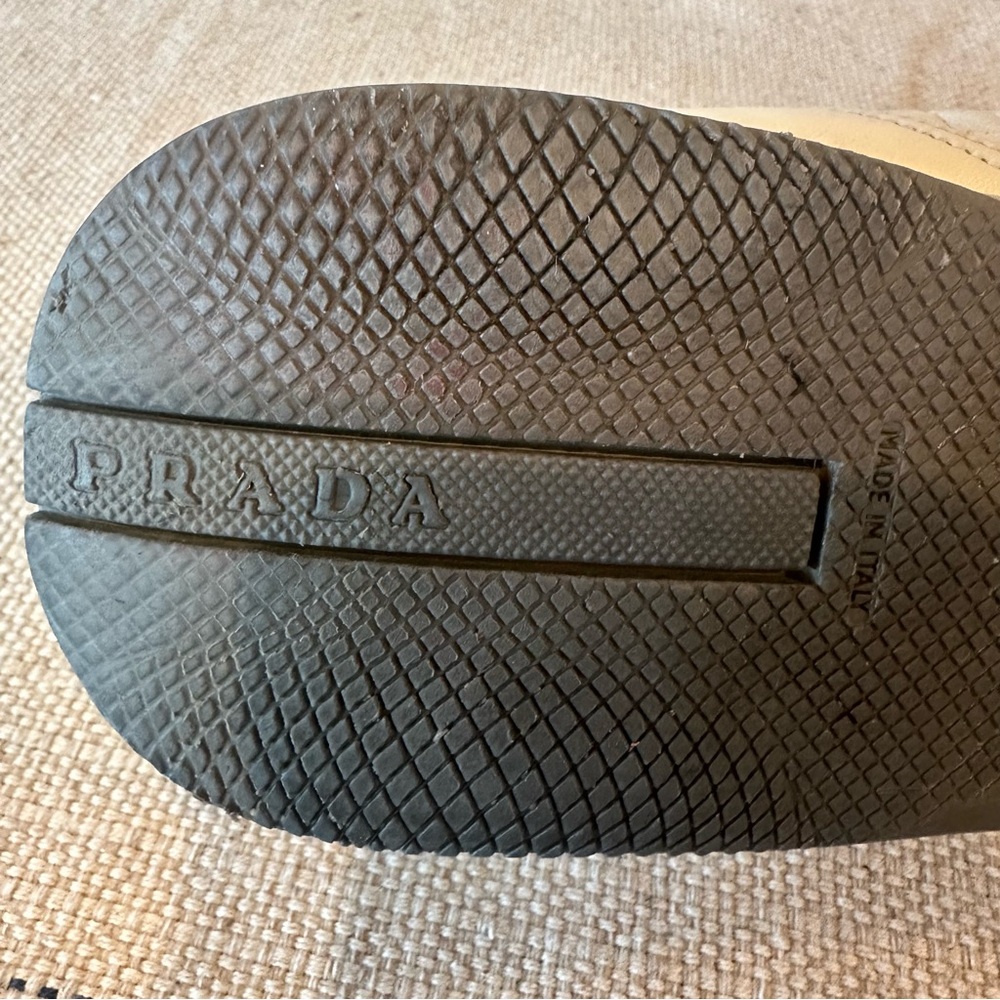 Prada Sport White Leather Mary Jane Left Shoe - Picture 9 of 14
